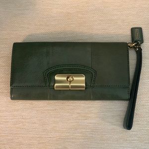 Coach Green Leather Wallet